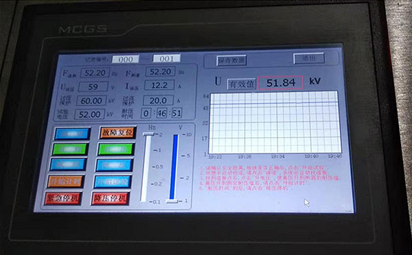 220kV變電站電纜交流耐壓數據